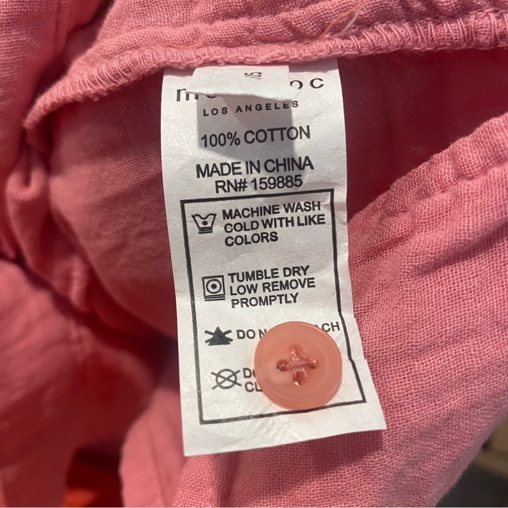 Mododoc Women's Pink Button-Up Shirt,Size XLarge 100% Cotton Long Sleeve,Collar - Picture 5 of 8